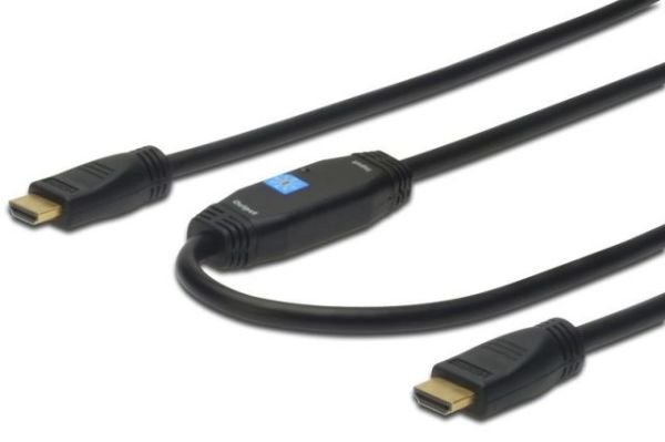 AK-330118-300-S Güçlendiricili HDMI High Speed bağ kab. A tipi, erkek M/M,30.0mw/Etherne