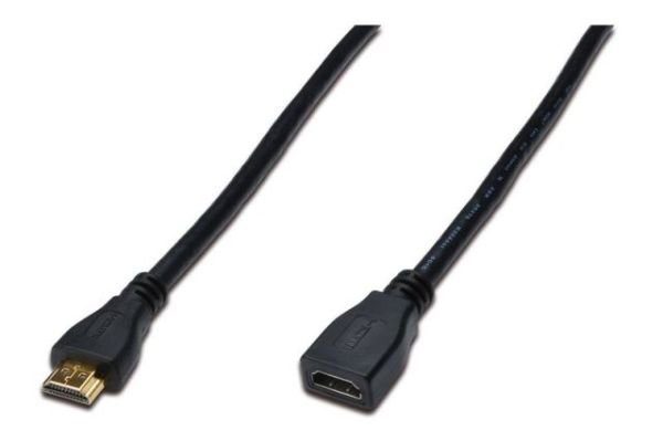 AK-330201-020-S HDMI High Speed extension cable, type A M/F, 2.0m, w/Ethernet, Ultra HD