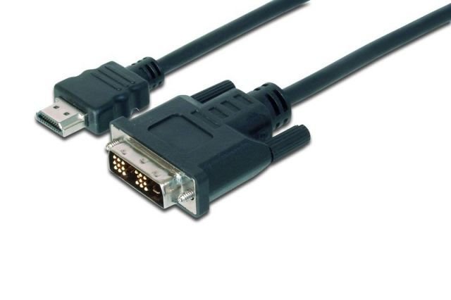 AK-330300-020-S HDMI adaptör kablosu, Tip A-DVI(18+1) M/M, 2,0m, Full HD, bl