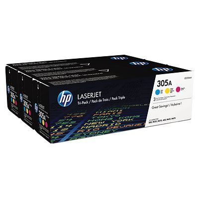 CF370AM No 305A 3'Lü Paket Mavi-Kırmızı-Sarı 2600 Sayfa Lazer Toner