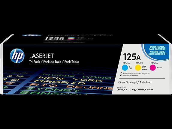 CF373AM No 125A 3'Lü Paket Mavi-Kırmızı-Sarı Lazer Toner