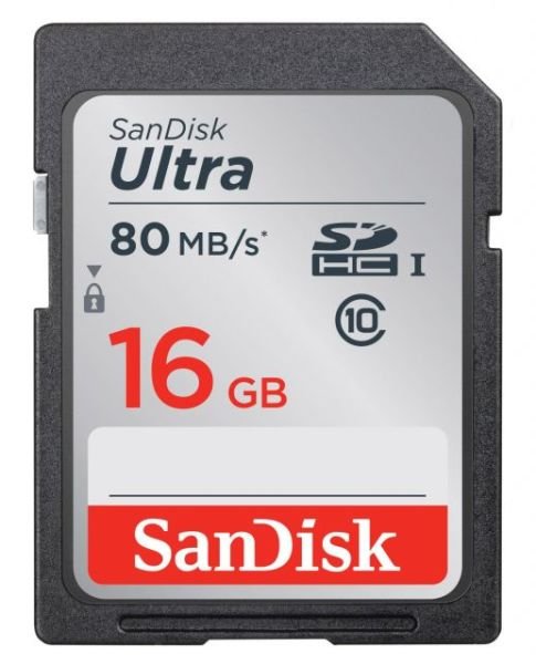 SDSDUNC-016G-GN6IN 16 GB Ultra SDHC 80 MB Class 10 UHS I SD-MMC Kart