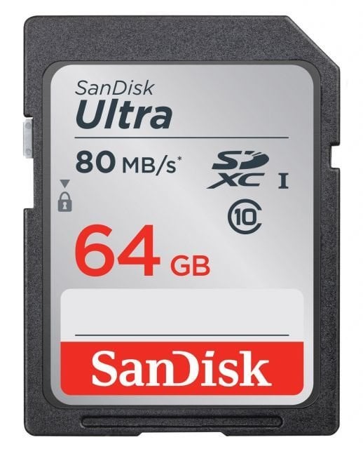 SDSDUNC-064G-GN6IN 64 GB Ultra SDXC 80 MB Class 10 UHS I SD-MMC Kart