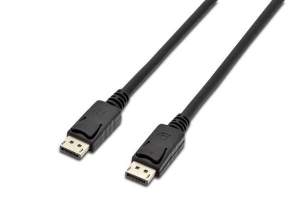 AK-340100-100-S DisplayPort bağlantı kablosu, DP M/M, 10.0m, w/interlock, Full HD 1080p,