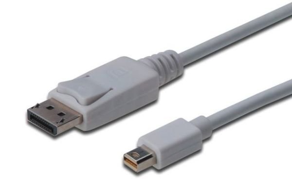 AK-340102-030-W DisplayPort connection cable, mini DP-DP M/M, 3.0m, w/interlock, DP 1.1a