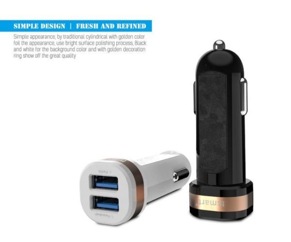 TS-A20 tsmart Micro USB Şarj Kablolu Araç Şarj cihazı TSA20
