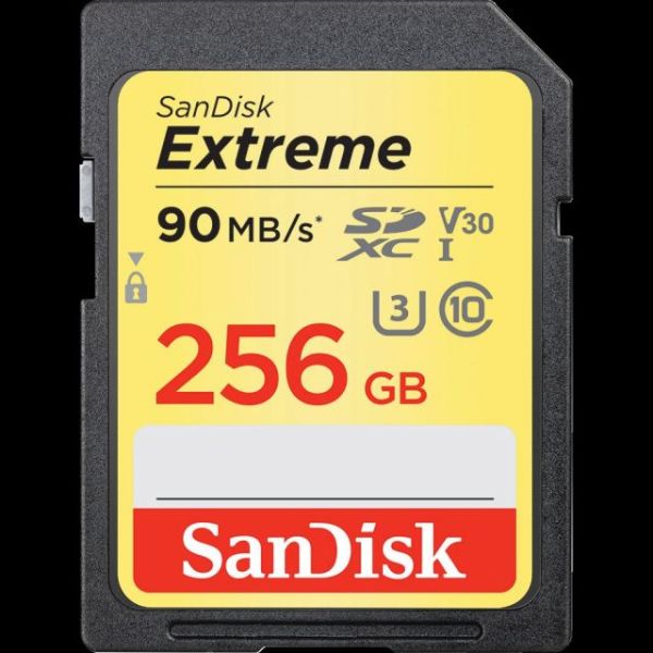SDSDXVF-256G-GNCIN 256 GB Extreme SDHC 90 MB Class 10 UHS I SD-MMC Kart