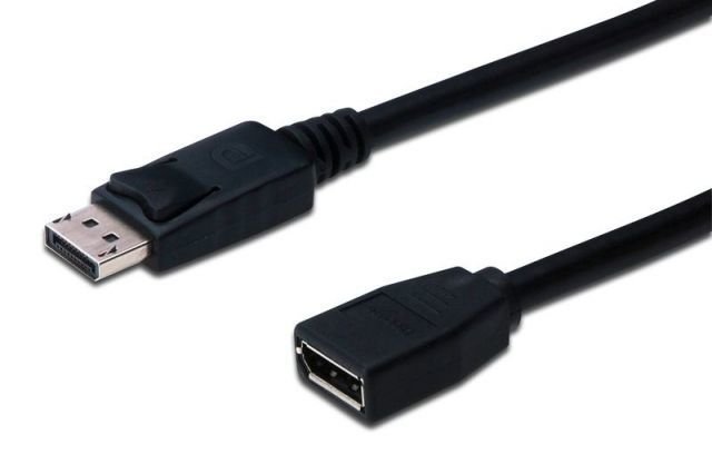 AK-340200-020-S DisplayPort uzatma kablo, DP Erkek/Dişi, 2,0m, kenetlenmeli, DP 1.2 uyum