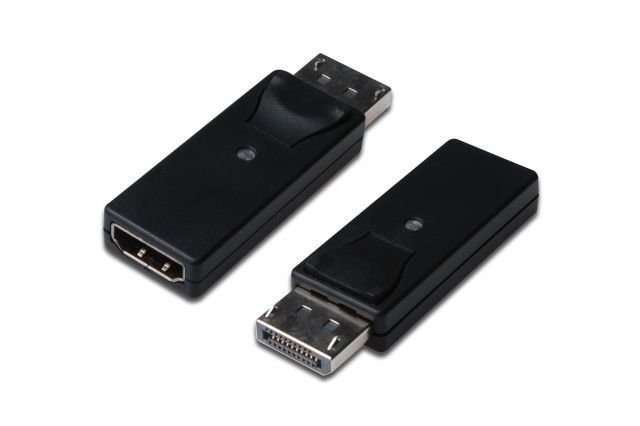 AK-340602-000-S DP Erkek-HDMI Tip A Dişi Plastik Şasi Siyah Adaptör Çoklayıcı