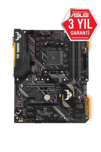 TUF-B450-PLUS-GAMI AMD B450 AM4 DDR4 3200MHz HDMI/DVI M2 USB3.1 AURA RGB Anakart