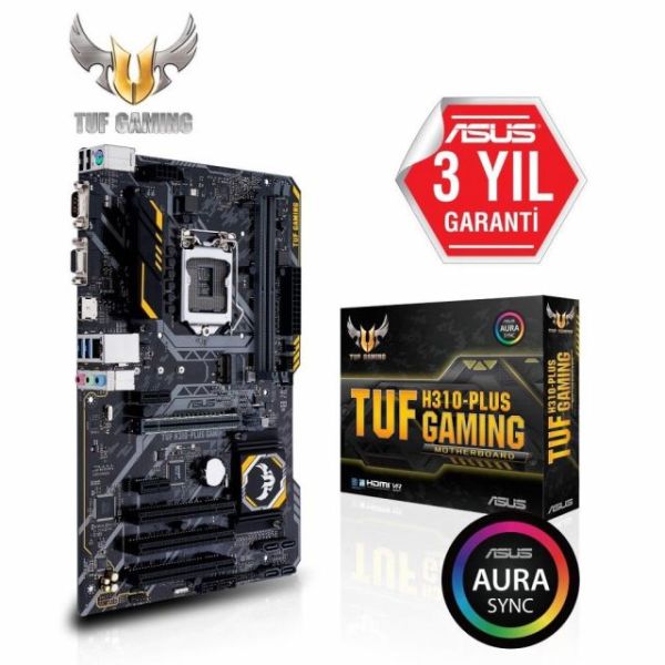TUF-H310-PLUS-G Intel H310 1151 DDR4 2666MHz DVI/D-Sub Anakart