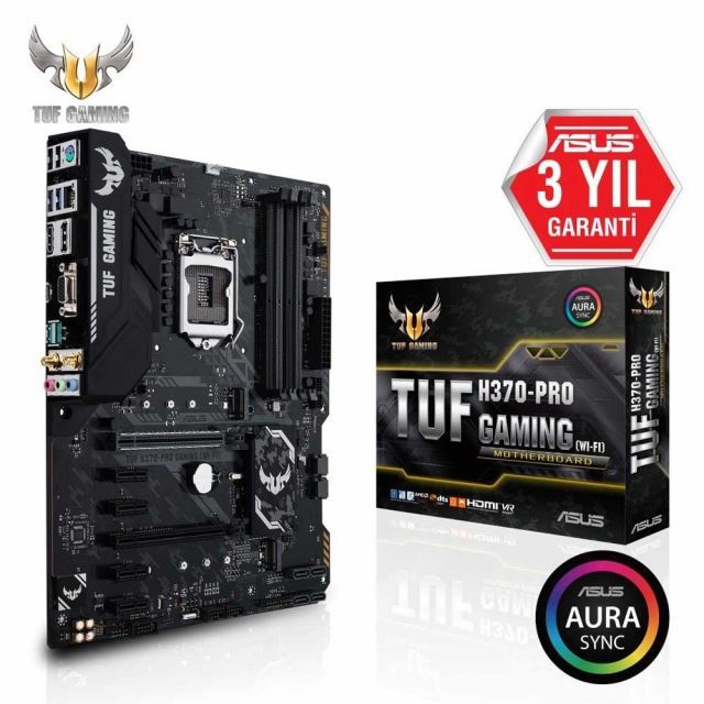 TUF-H370-PRO-G Intel H370 1151 DDR4 2666 MHz VGA/DVI/HDMI Anakart