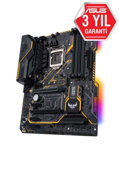 TUF-Z370-PLUS-GAMI Intel Z370 1151 DDR4 4000MHz HDMI DVI M2 USB3.1 AURA RGB Anakart