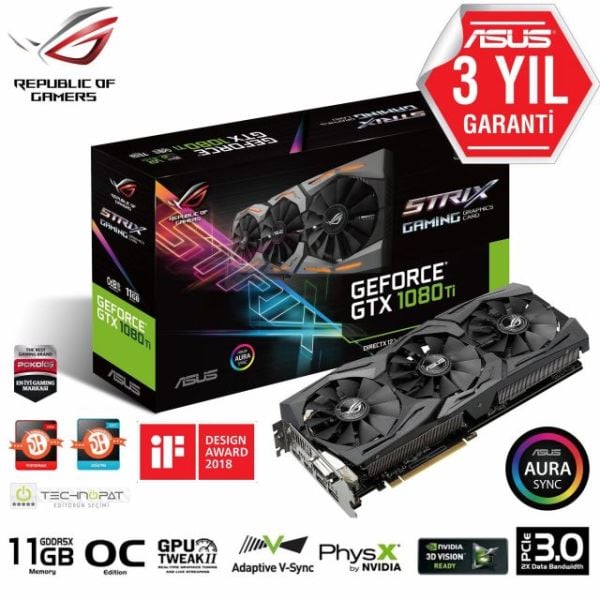 TURB-GTX1080TI-11G GTX1080 11GB 352B GDDR5X HDMI/DP Nvidia Ekran Kartı