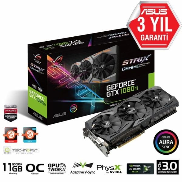 TURB-GTX1080TI-11G GTX1080 11GB 352B GDDR5X HDMI/DP Nvidia Ekran Kartı