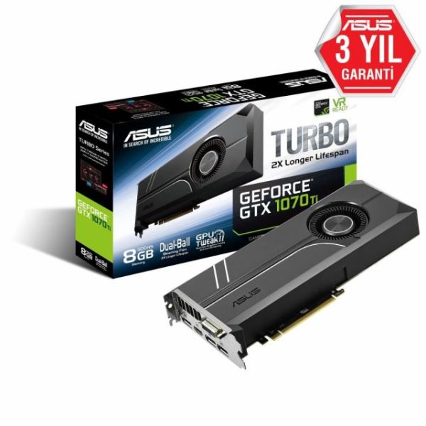 TURBO-GTX1070TI-8G GTX1070TI 8GB 256B GDDR5 DVID/HDMI/DP Nvidia Ekran Kartı