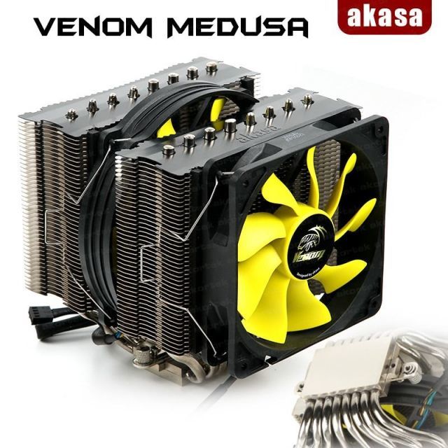 AK-CC4010HP01 Venom Medusa,LGA 775/1155/1156/1366/2011 ve AMD/AM2/AM3/FM1 CPU Soğutucu