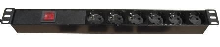 DR-7951-9F 6Lı Şebeke Prizli 16A V Otomat Sigortalı Kablolu PDU