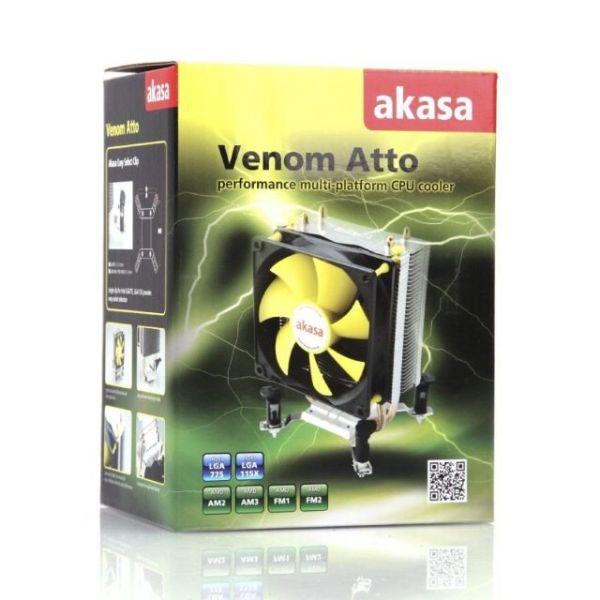 AK-CC4012ES01 VENOM ATTO Intel Lga775/115x ve AMD AM2/AM3+/FM1/FM2 9cm fan Cpu soğ.
