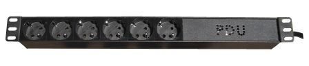 DR-7951-9F 6Lı Şebeke Prizli 16A V Otomat Sigortalı Kablolu PDU