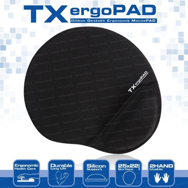 TXACMPAD01 250x220x5mm Jel Bilek Destekli Mouse Pad