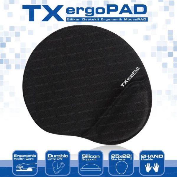 TXACMPAD01 250x220x5mm Jel Bilek Destekli Mouse Pad