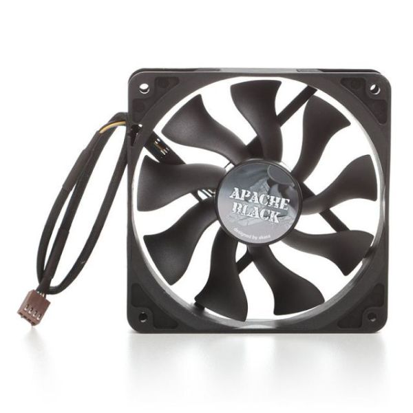 AK-FN058 120mm APACHE S-Flow Ultra Sessiz Siyah Renkli PWM'li Kasa Fanı