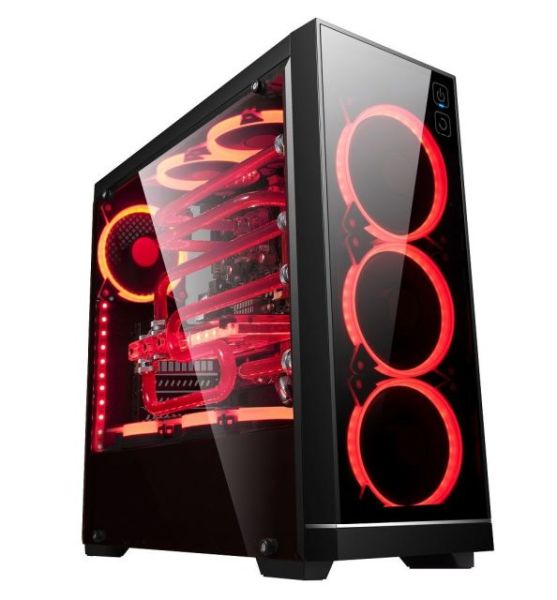 HYPNOS 3x120mm Ring LED Fanlı Tempered Glass Yan Panel Gaming Kasa