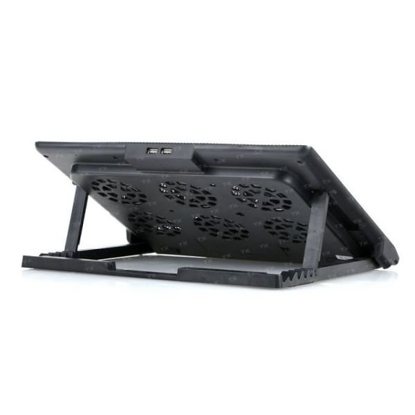 TXACNBRED 6 LED Fan Dijital Fan Kontrolcü Yükseklik Ayarlı Notebook Soğutucu