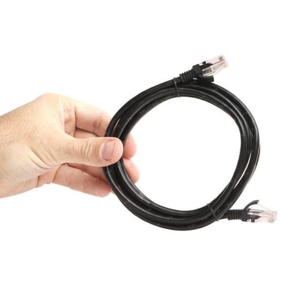 TX-CB-NT5U100B CAT5E 1M CCA Solid UTP Siyah Network Kablosu