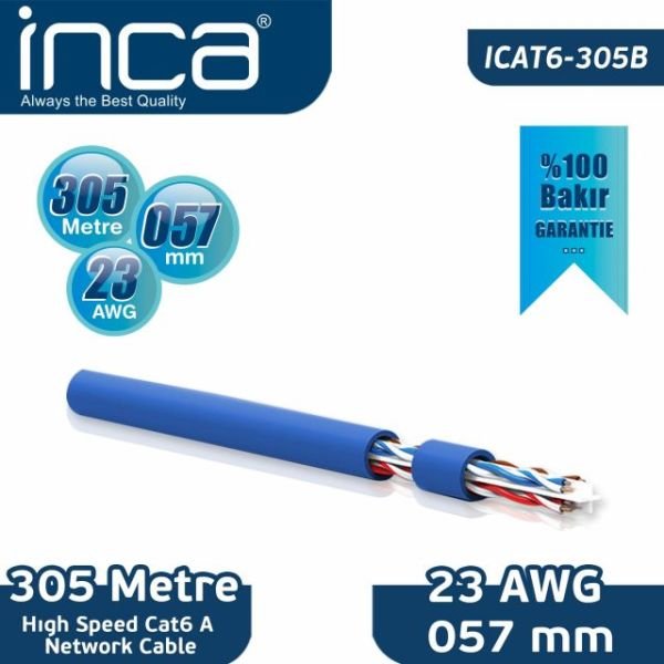 ICAT-305B 305 Metre 23AWG 0,57 MM %100 Bakır STP