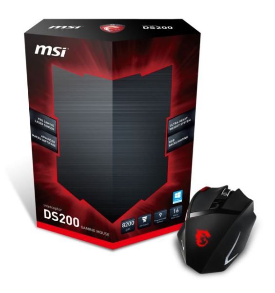 DS200GAMINGMOUSE MSI Interceptor, 8200DPI, DS200, Gaming Mouse