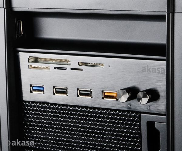 AK-HC-08BK InterConnect USB 3.0 / 2xFan Kontolcü/Hızlı Şarj Portlu/5xKart Okuyucu