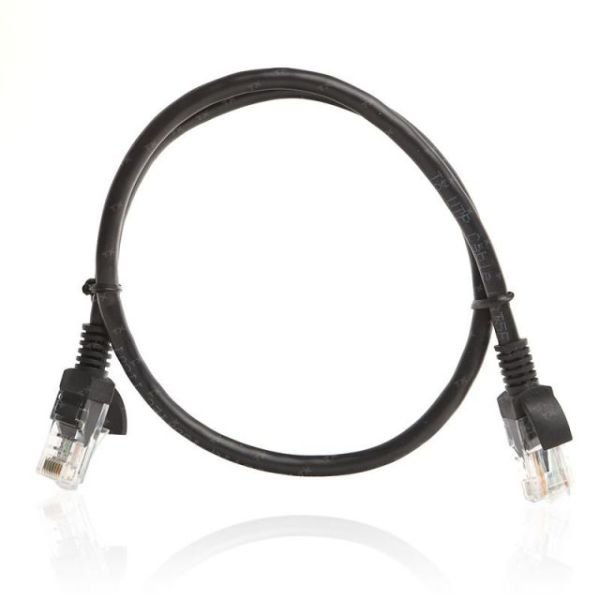 TX-CB-NT5U50B CAT5E 0.5M CCA Solid UTP Siyah Network Kablosu