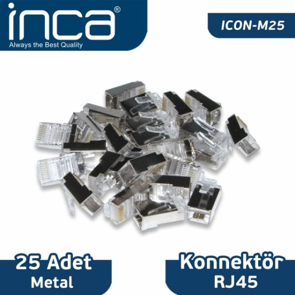 ICON-M25 RJ45 25 Adet Metal Konnektör
