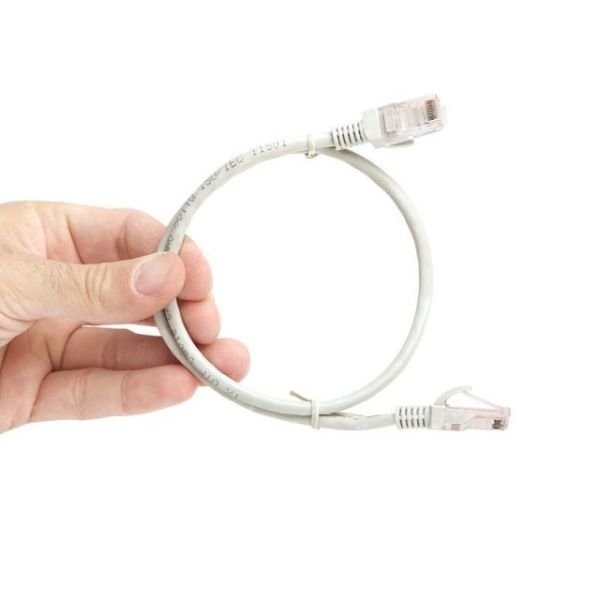 TX-CB-NT5U50G CAT5E 0.5M CCA Solid UTP Gri Network Kablosu