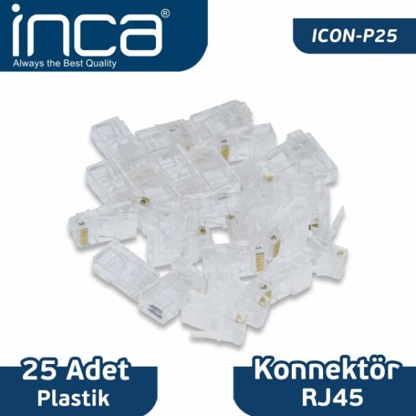 ICON-P25 RJ45 25 Adet Plastik Konnektör