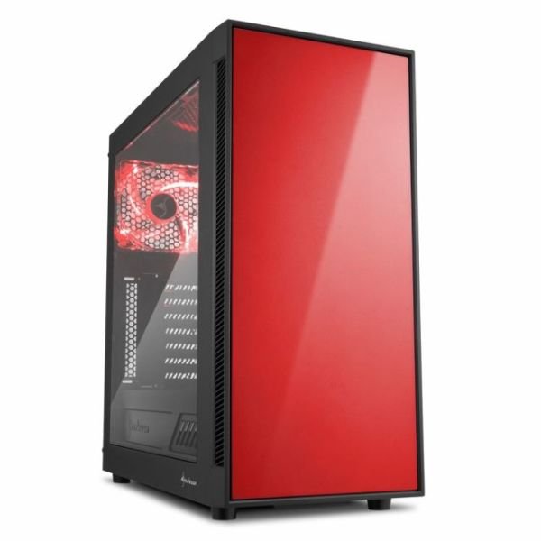 AM5-WINDOW-RED Pencereli Powersız 2xUSB3.0 2xLED Fanlı Midi Tower Kırmızı Kasa