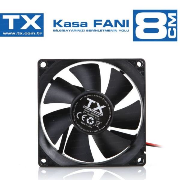 TXCCF08BK 8 cm siyah kasa fanı