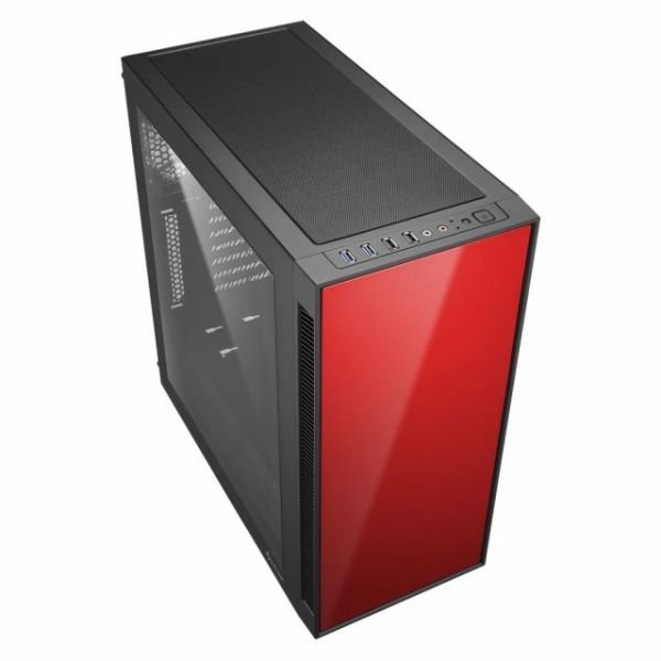 AM5-WINDOW-RED Pencereli Powersız 2xUSB3.0 2xLED Fanlı Midi Tower Kırmızı Kasa