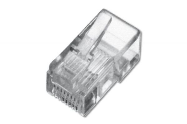 A-MO-8-8-SR-100 Modüler Fiş Cat5E, Rj45 8P8C Zırhsız (Unshielded) Yuvarlak Kablo