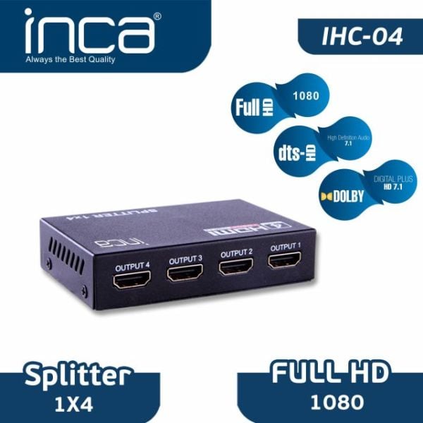 IHC-04 Full HD 1 Giriş 4 Çıkış HDMI Splitter Çoklayıcı