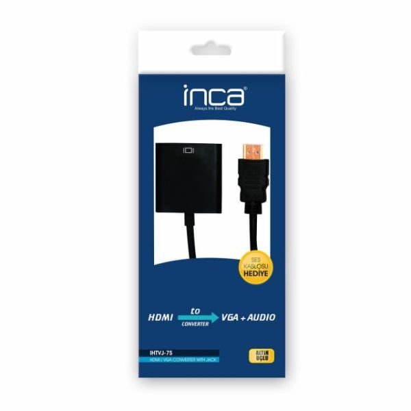 IHTVJ-7S 20cm Hdmı To Vga Jaklı Çevirici ( Ses Kablosu Dahil )