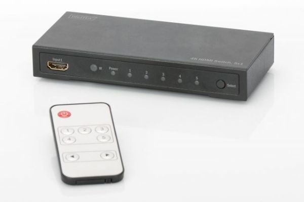 DS-49304 5 Port Ultra HD 4K HDMI Switch 4K2K 3D görüntü formatlarını destekler
