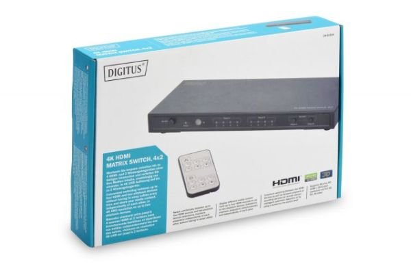 DS-50304 4 Giriş 2 Çıkış HDMI Matrix Switch