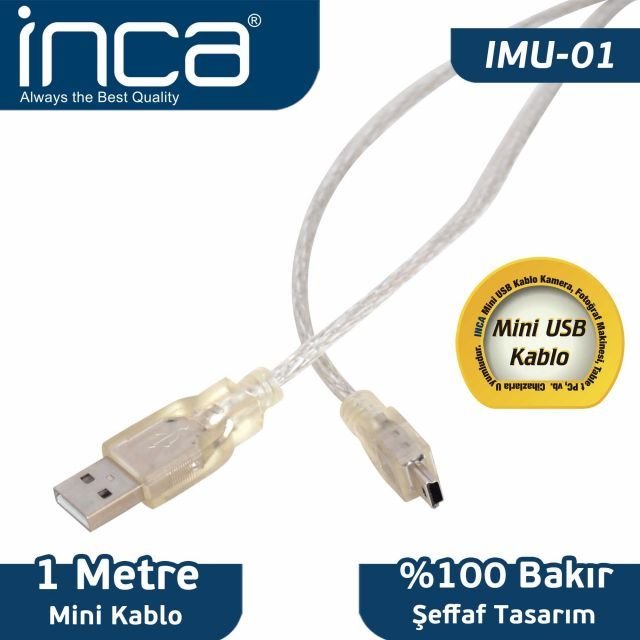 IMU-01 1M USB 2.0-Mini USB 5Pin Kablo (AM-Mini USB)
