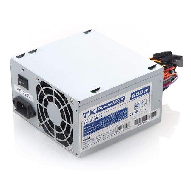 TXPSU250S1 250W KUTULU 8CM FANLI 2XSATA 2XIDE POWER SUPPLY