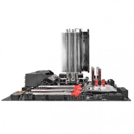CL-P022-AL12RE-A Riing Silent 12cm Kırmızı Led fanlı CPU Soğutucu İntel LGA2011/1366/115x