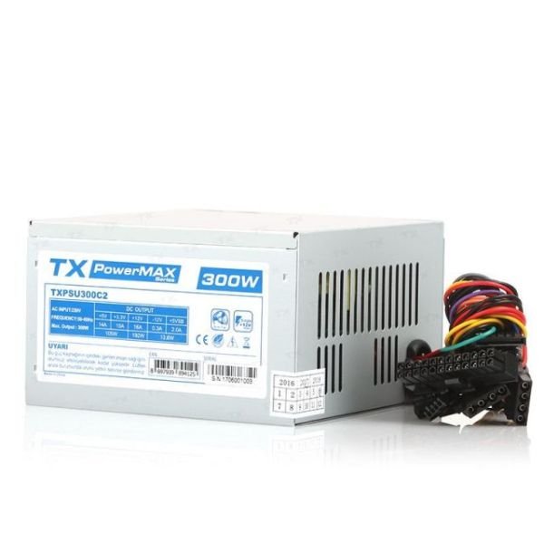 TXPSU300C2 300W KUTULU 8CM FANLI 2XSATA 2XIDE POWER SUPPLY