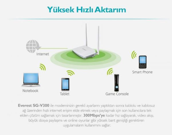 SG-V300 64MB SDRAM 11N VDSL2/ADSL2+ Router Modem